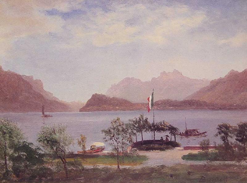 Albert Bierstadt Italian Lake Scene oil painting picture